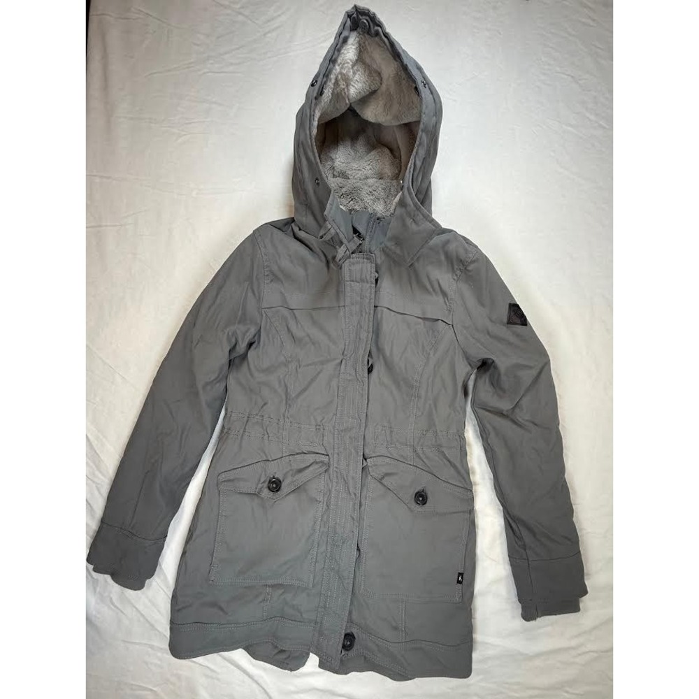 Hollister Women's Full Zip Heritage Collection Gray Winter Jacket Size Small - Picture 3 of 11
